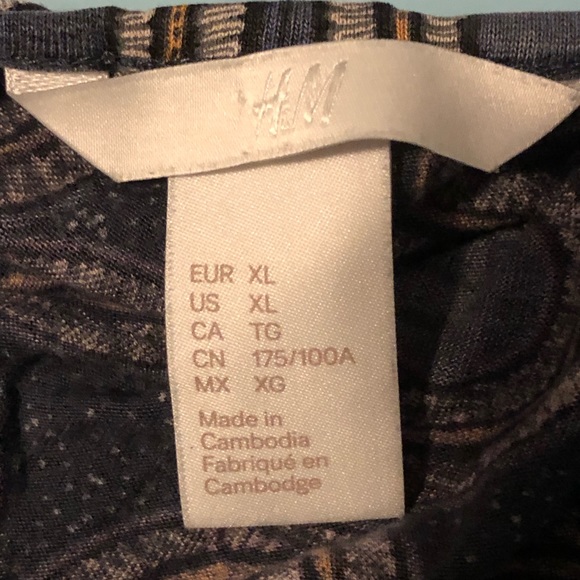 H&M Blue & Tan Circle Print Boho Romper XL🛍🎄 - Picture 5 of 7